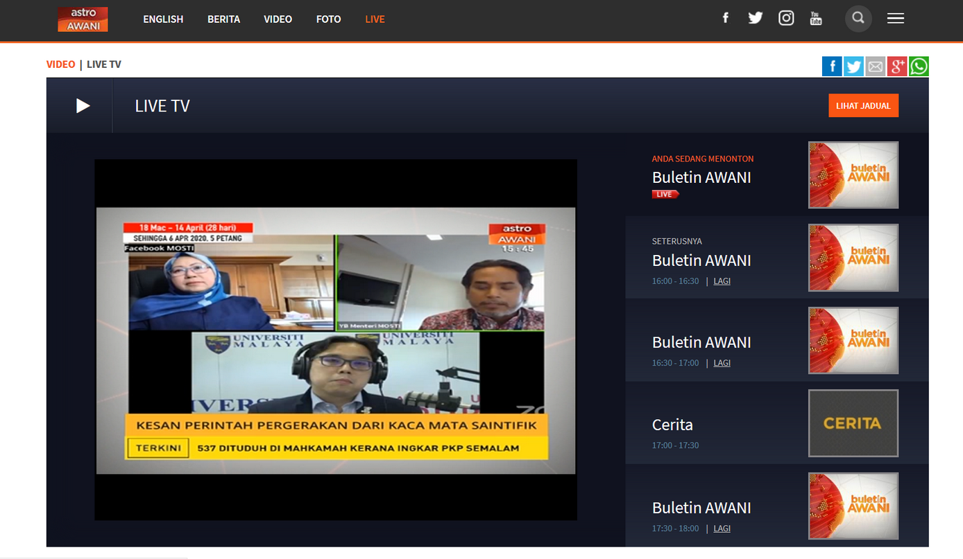 Watch Astro Awani Online For Free Malaysian Tv Online